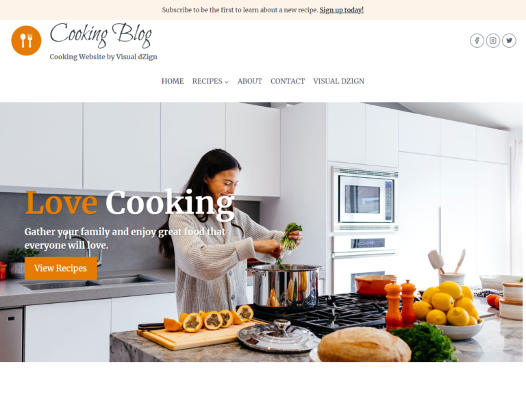 Recipe Web Design Mississauga